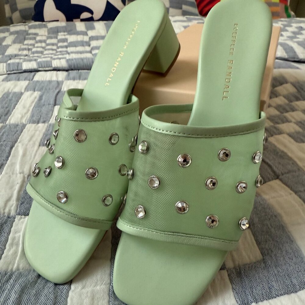 New With Tags! Loeffler Randall Seafoam Brooke Heeled Mule, Size 7.5